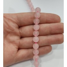 Fio de Pedra Natural 8mm- 1fio- Quartzo Rosa